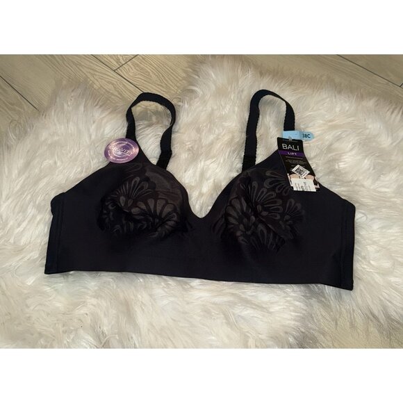 Bali 6564 Beauty Lift Gravity Defying Full Figure Bra WF Womens 38C Black New - Picture 1 of 6